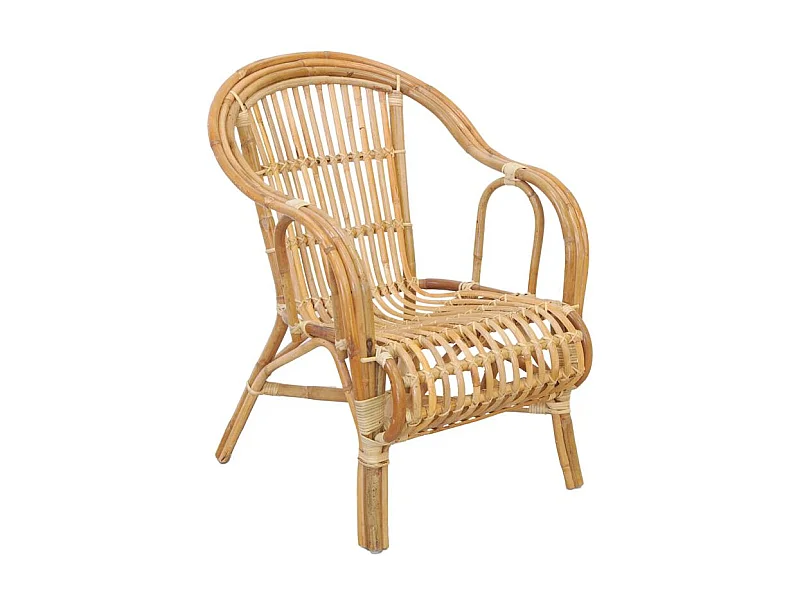 Fauteuil en poelet naturel
