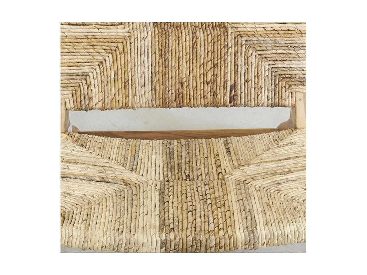 Fauteuil bas en teck naturel et bananier