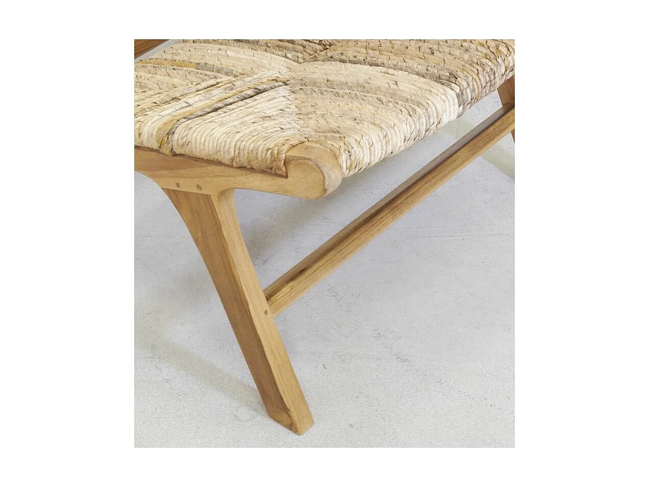 Fauteuil bas en teck naturel et bananier