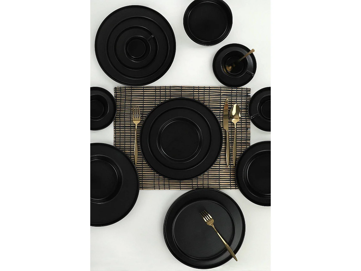 Service de table 20 pièces Nave 100% Céramique Noir
