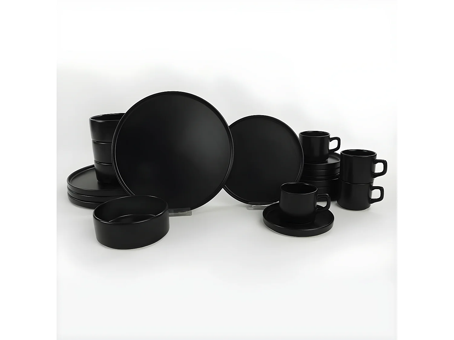 Service de table 20 pièces Nave 100% Céramique Noir