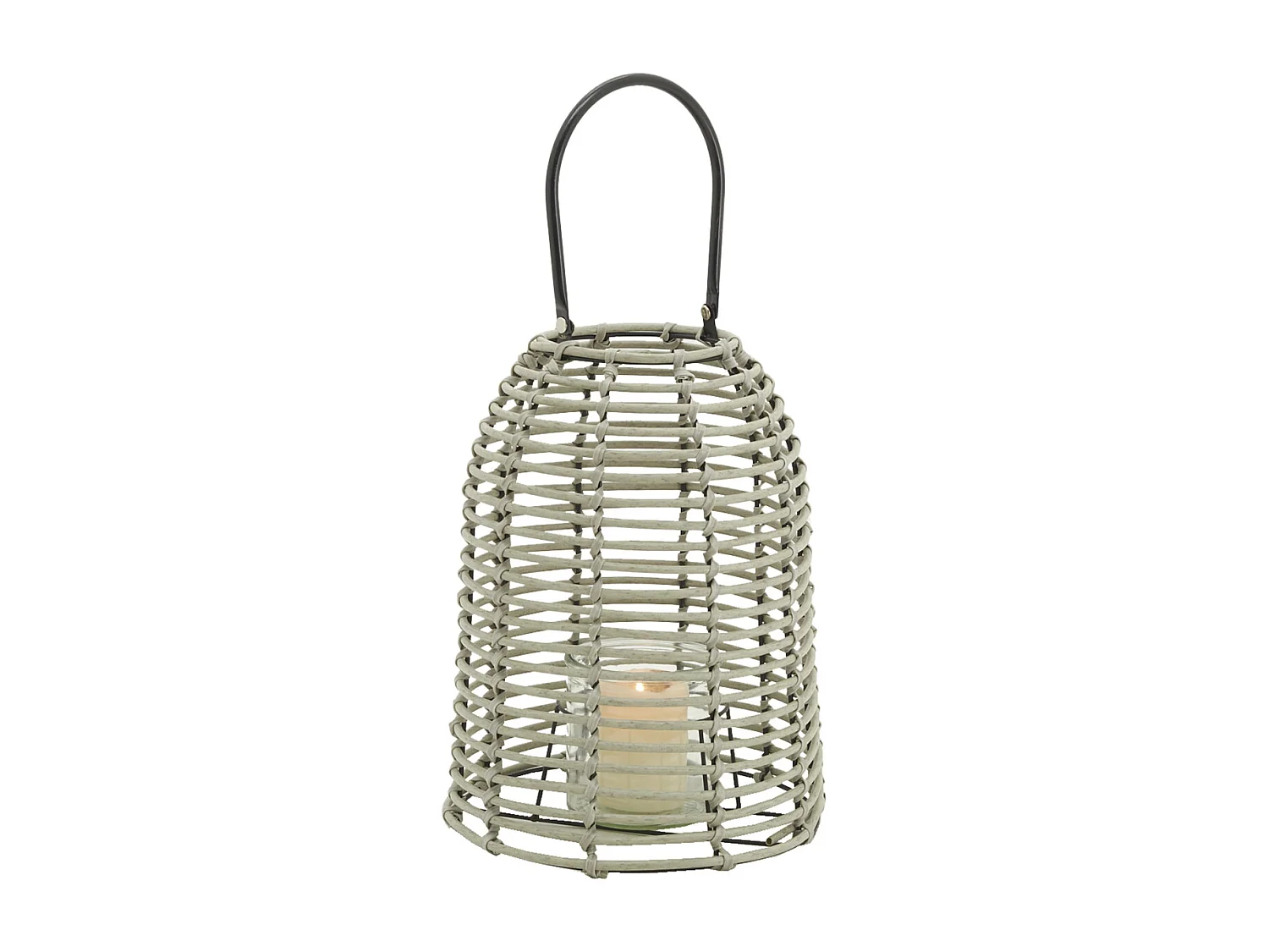 Lanterne d'extérieur en résine grise Grand modèle