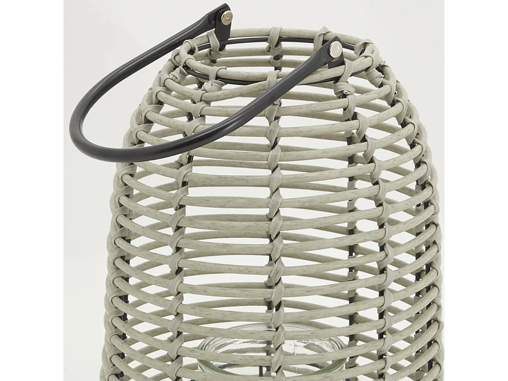 Lanterne d'extérieur en résine grise Grand modèle