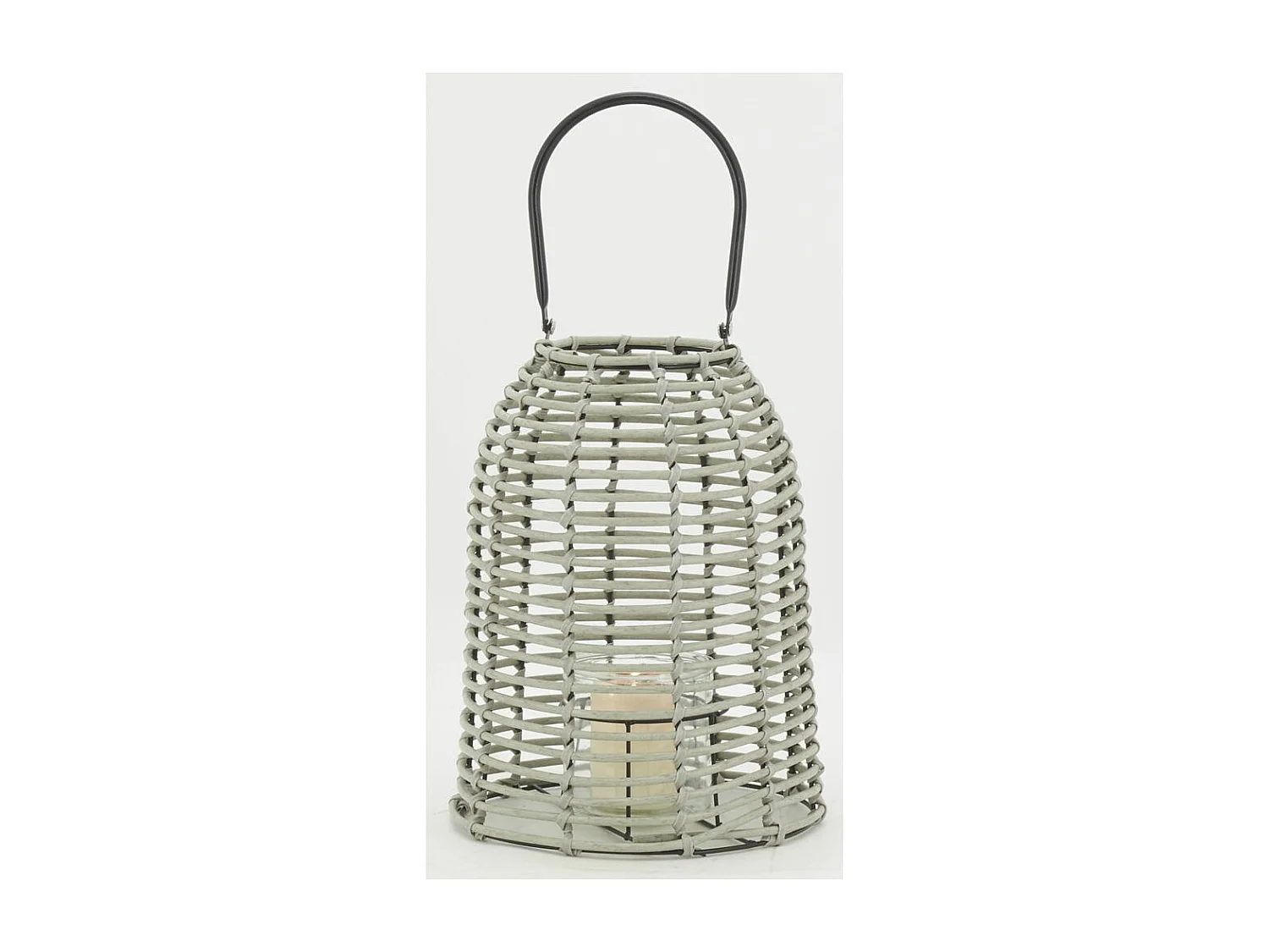 Lanterne d'extérieur en résine grise Grand modèle