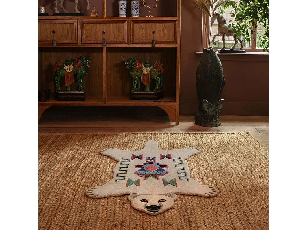 Grand tapis en laine Ours