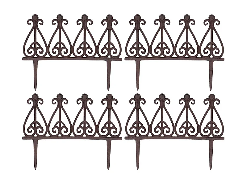 Bordurette en fonte à planter Charme Lot de 4