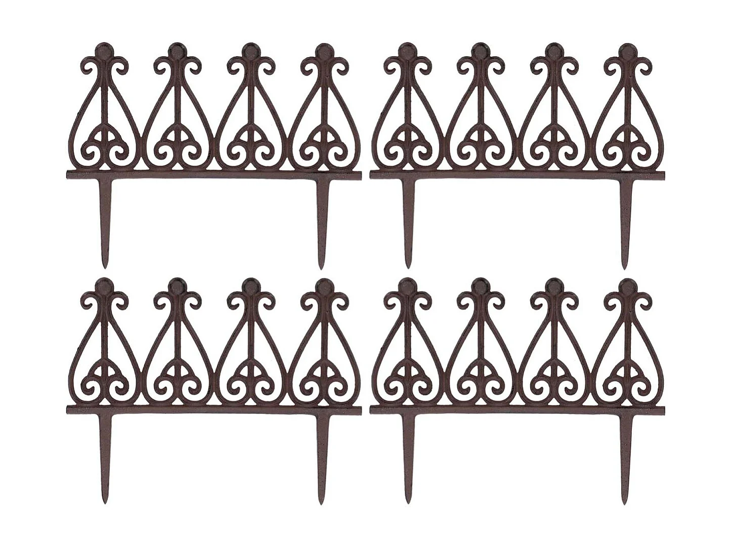 Bordurette en fonte à planter Charme Lot de 4