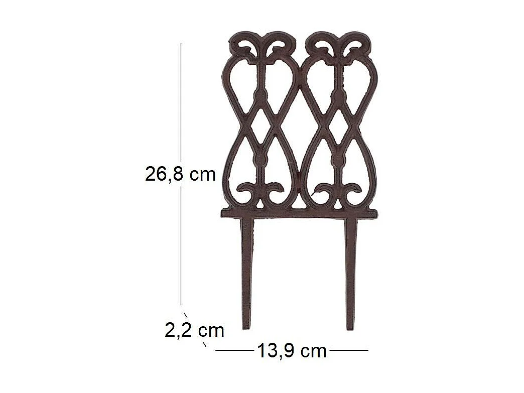 Bordure de jardin en fonte Lys français Lot de 4