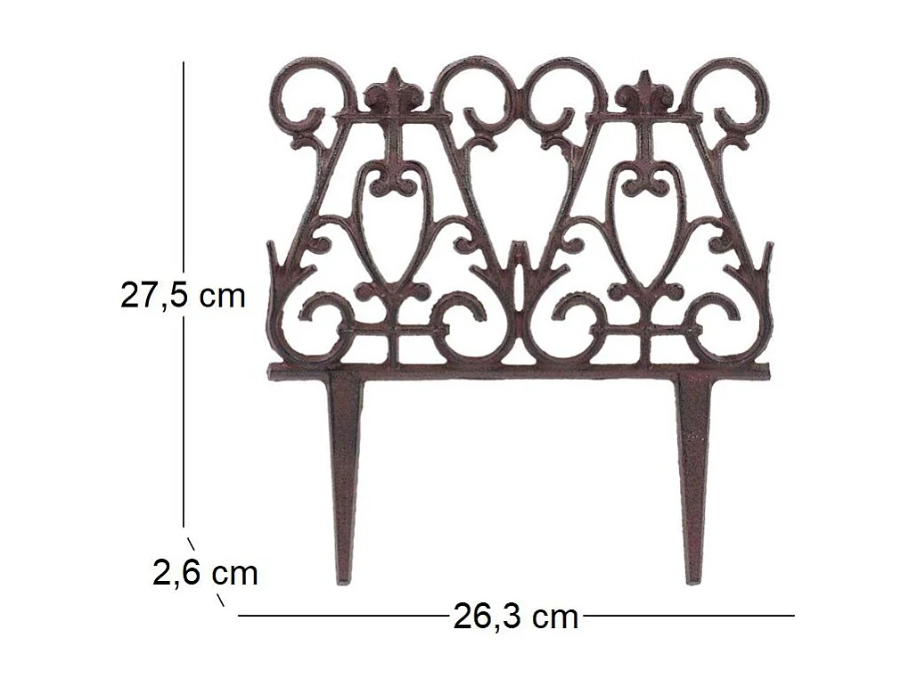 Bordure de jardin en fonte victorienne Lot de 10