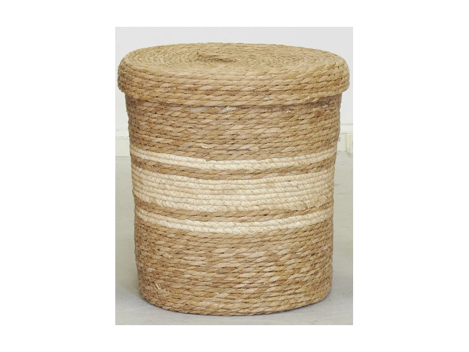 Coffres de rangement en maïs naturel et noir (lot de 3)