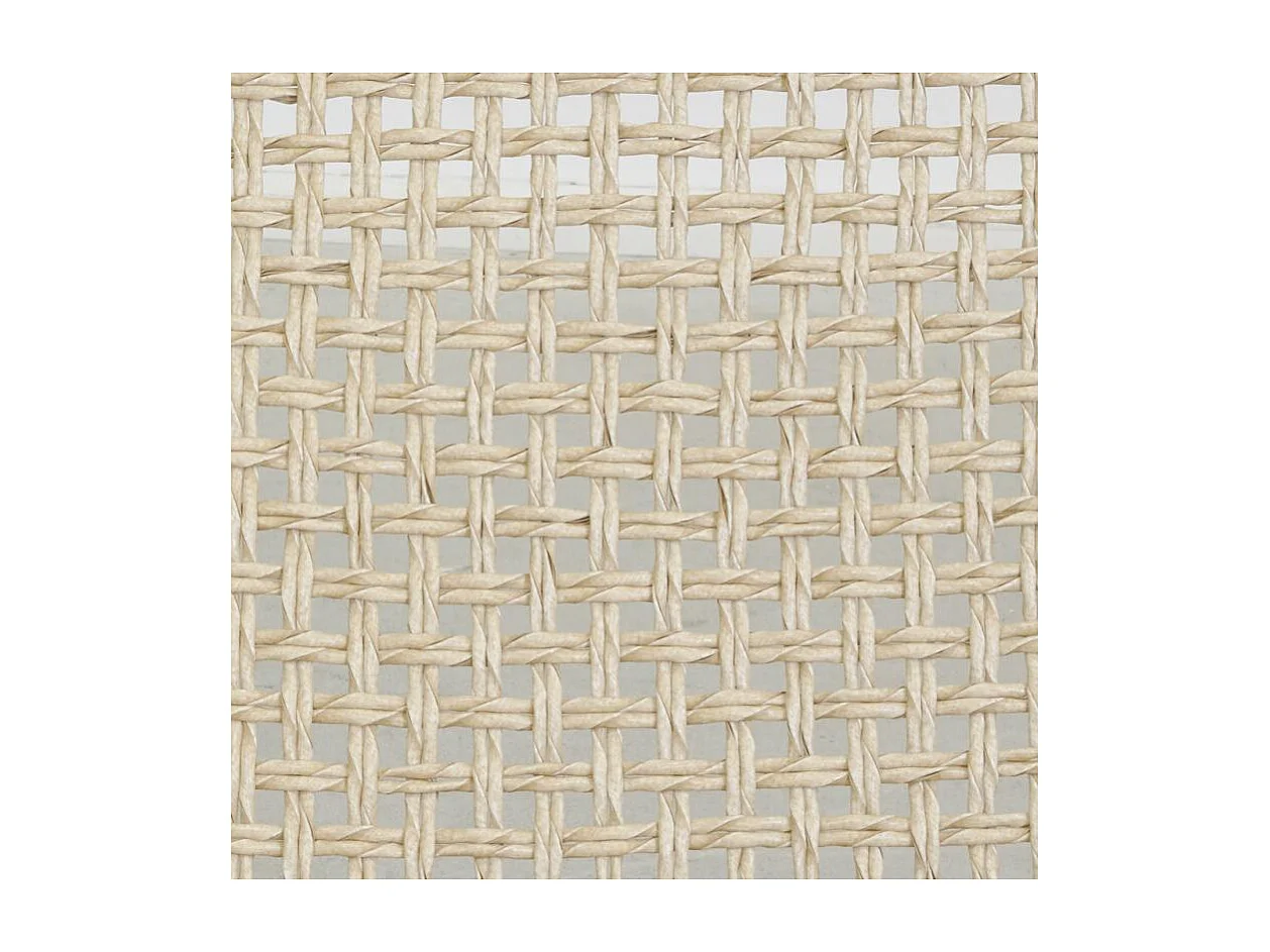 Banc pliant en teck et rotin synthétique beige BAIA Baia