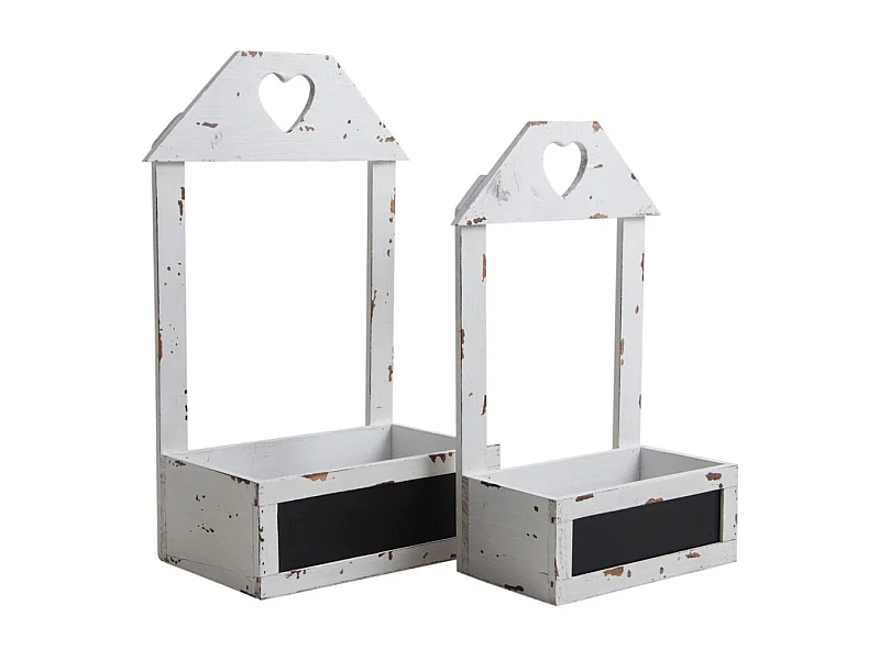 Jardinières murales en bois + ardoise (lot de 2)