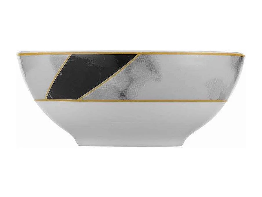 Service de table en porcelaine motifs géométriques 24 pièces