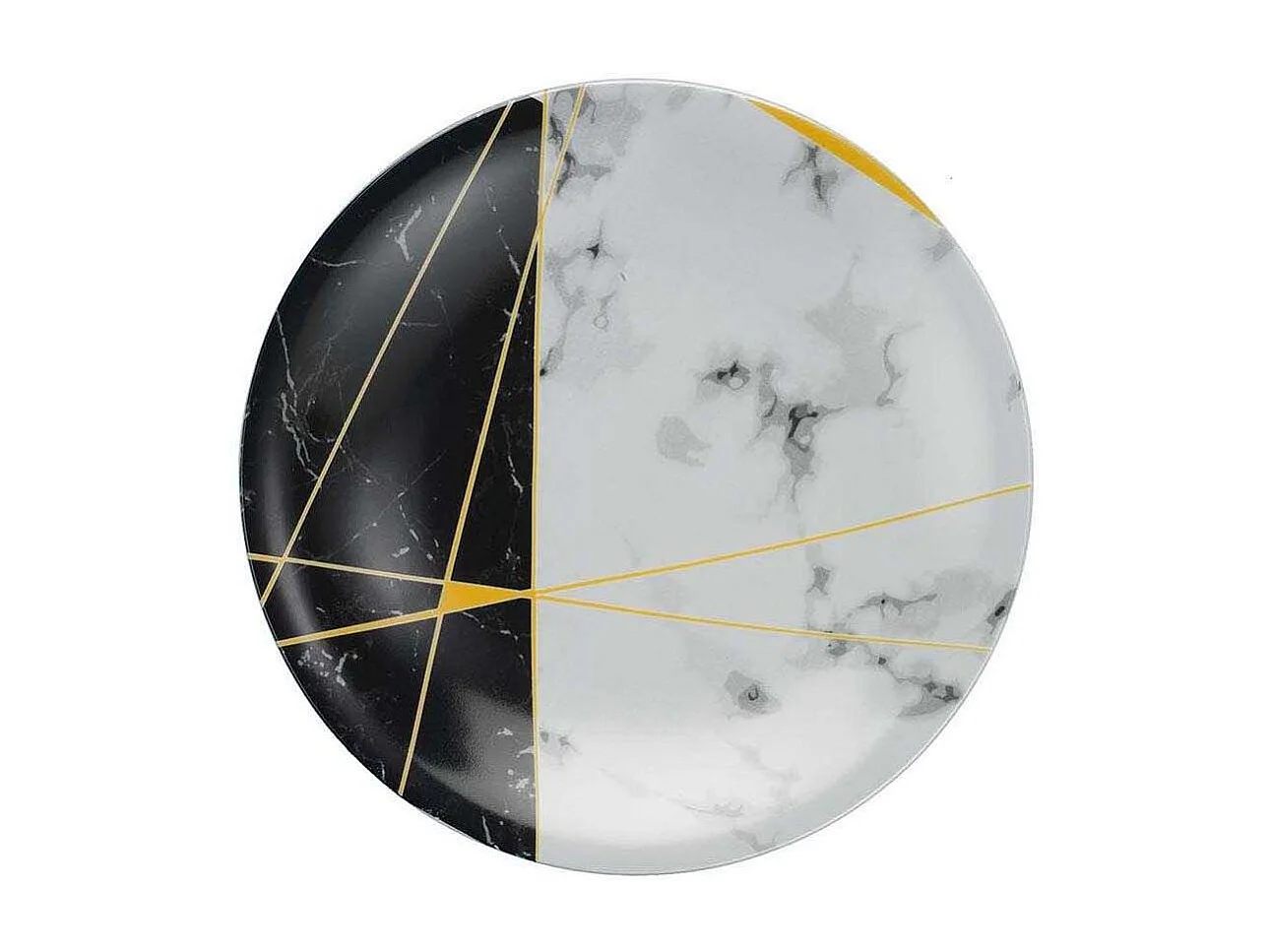 Service de table en porcelaine motifs géométriques 24 pièces