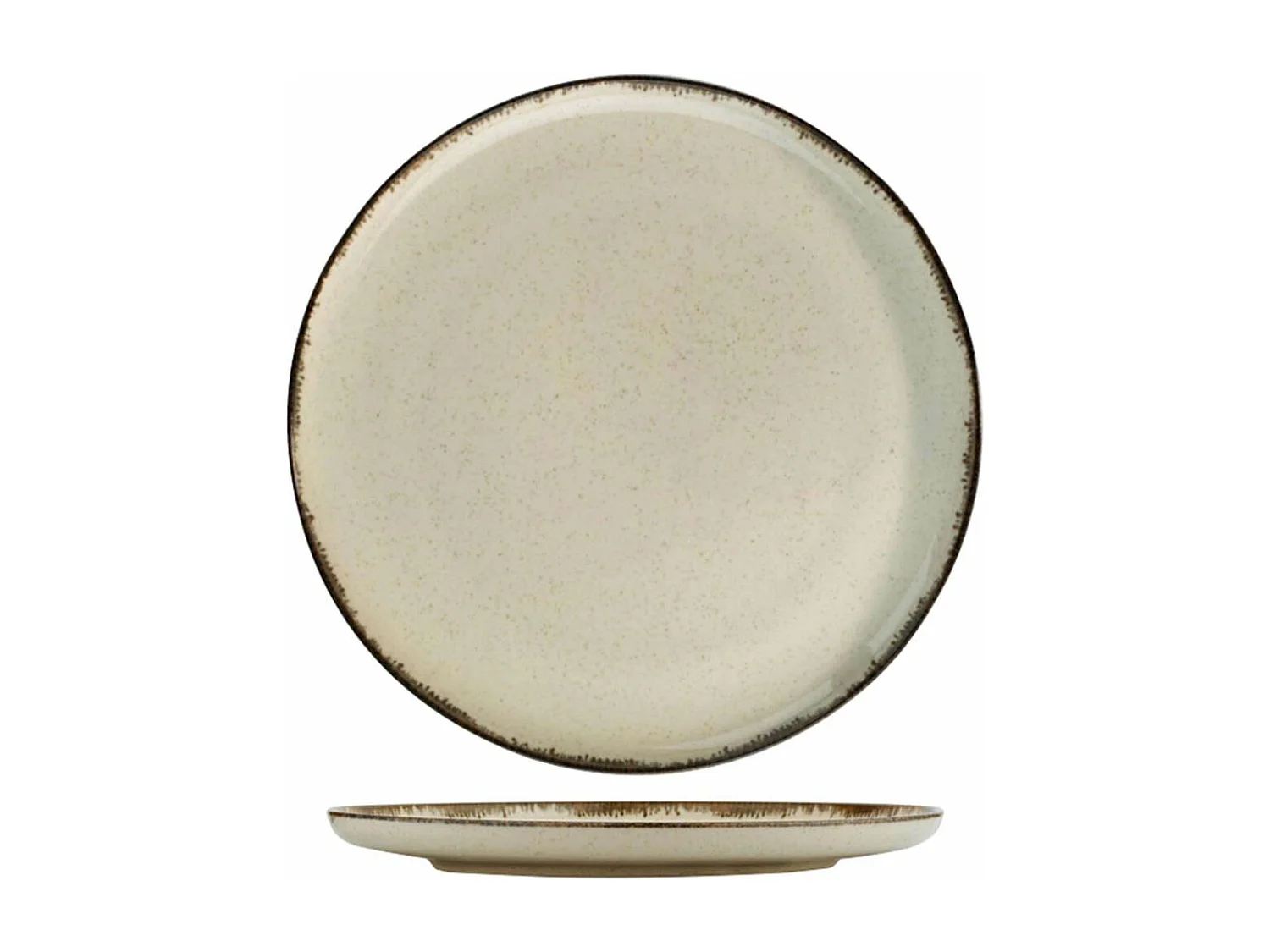 Service de table en porcelaine Point 24 pièces Cannelle