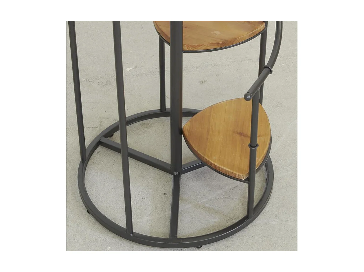 Étagère escalier en bois et métal