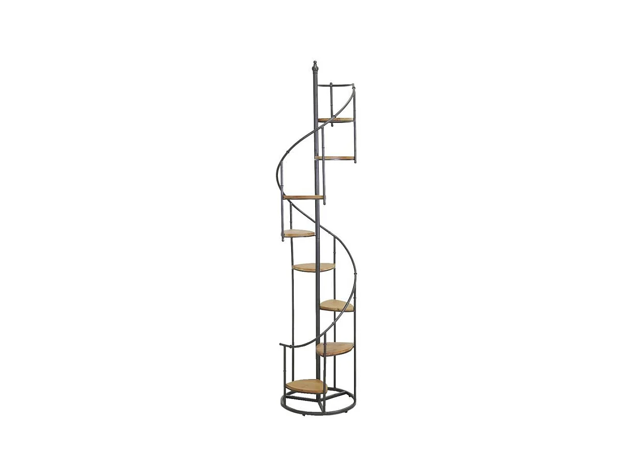 Étagère escalier en bois et métal