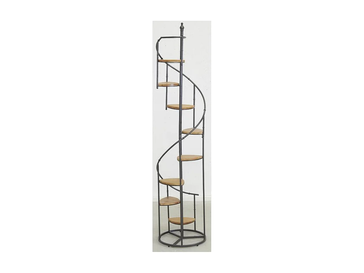 Étagère escalier en bois et métal 43 x 43 x 190 cm