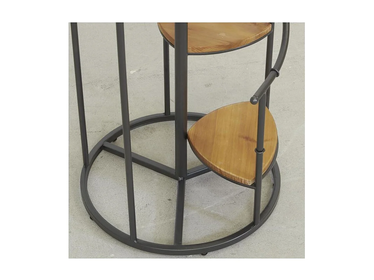 Étagère escalier en bois et métal 43 x 43 x 190 cm