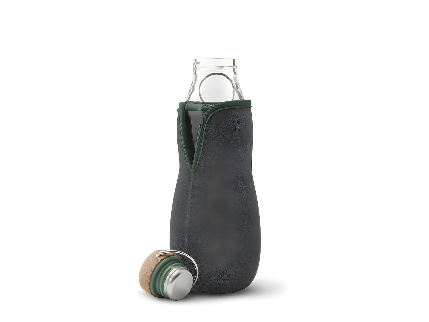 Eau Good ! Bouteille et charbon purificateur d'eau en verre Transparent  Black and Blum