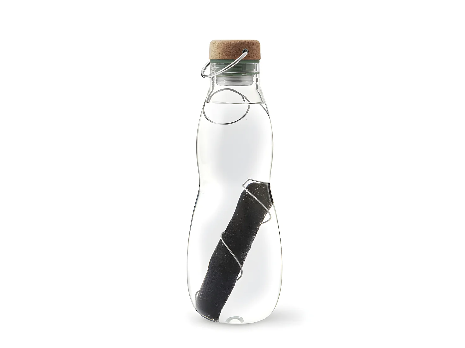 Eau Good ! Bouteille et charbon purificateur d'eau en verre Transparent  Black and Blum