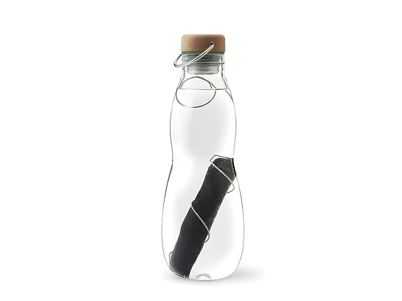 Eau Good ! Bouteille et charbon purificateur d'eau en verre Transparent  Black and Blum
