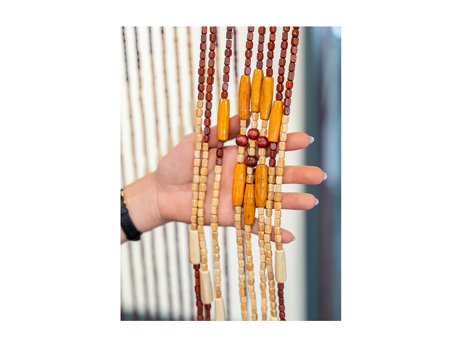 Rideau de porte en bois Pics