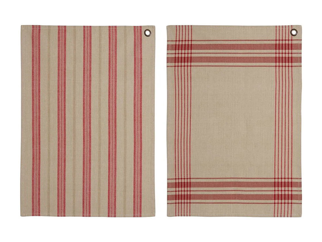 Torchon à rayures (Lot de 2)