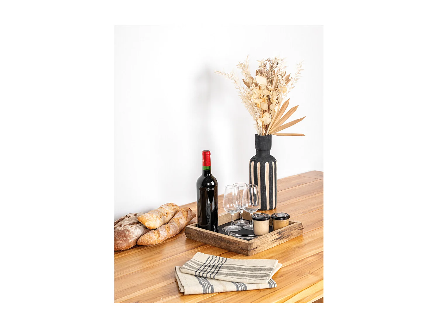 Torchon à rayures (Lot de 2)