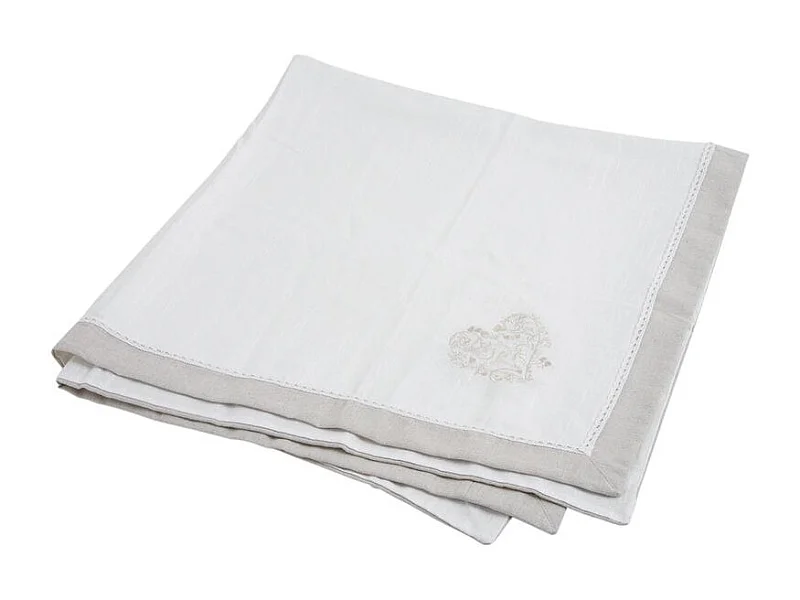 Centre de table en lin Coeur