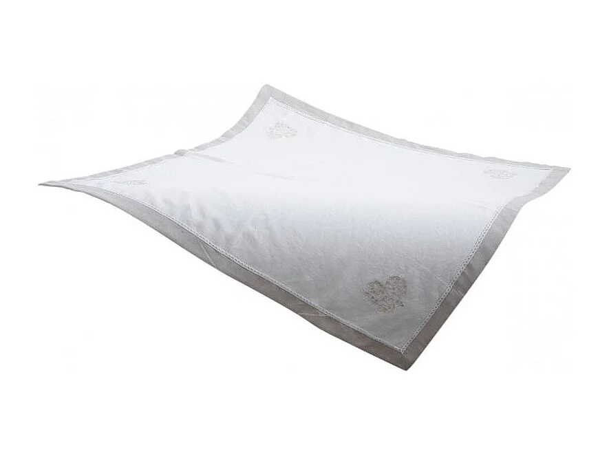 Centre de table en lin Coeur