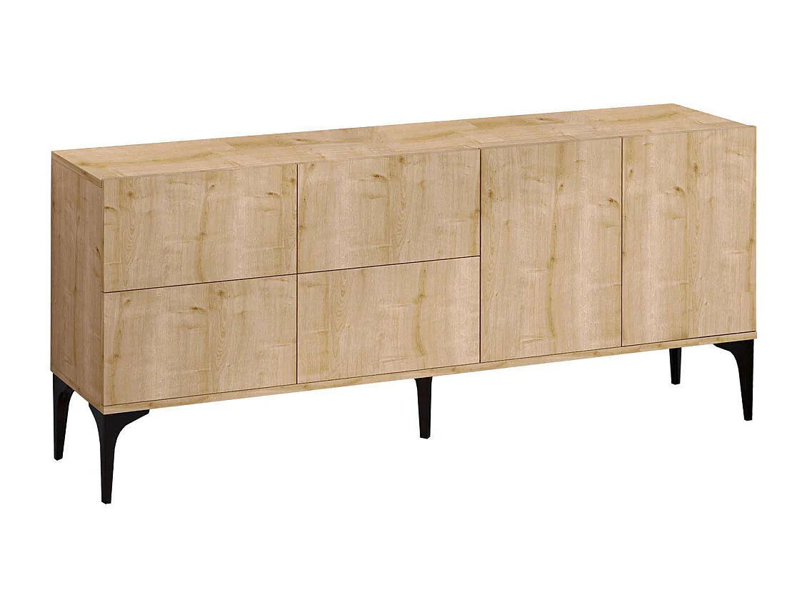 Aparador – 180 x 80 x 40 cm – Carvalho Safira – Painel de Partículas com Melamina