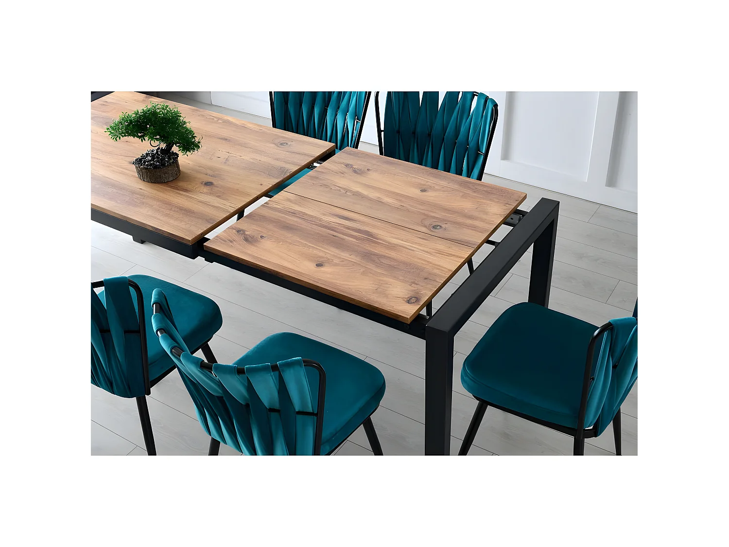 Sika industriële uitschuifbare eettafel 120/187 cm