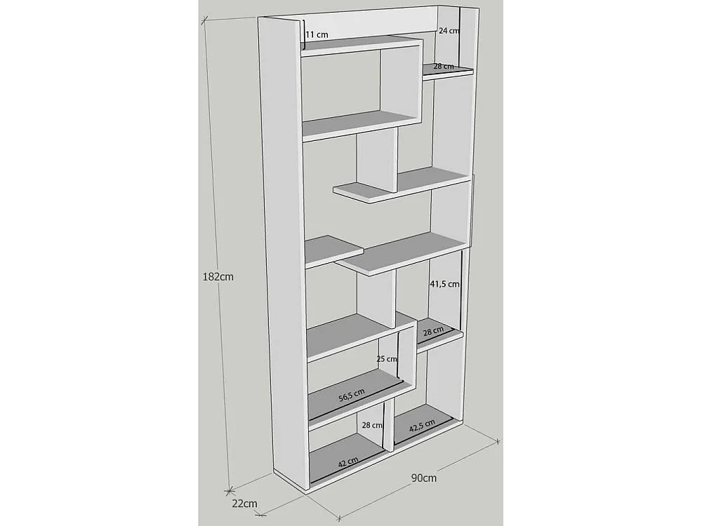 Etagère 12 tablettes L90 cm - Kuttap