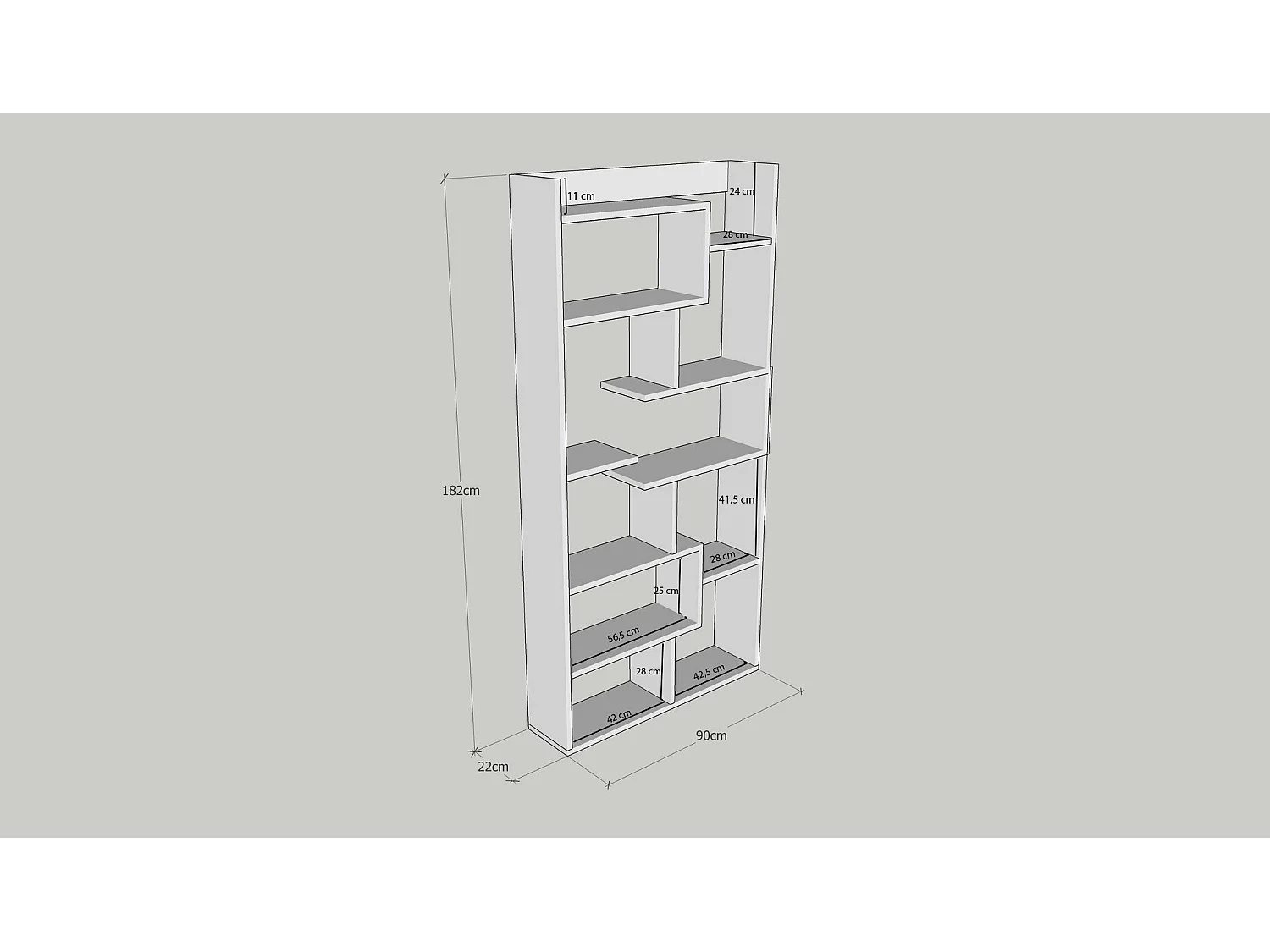 Etagère 12 tablettes L90 cm - Kuttap