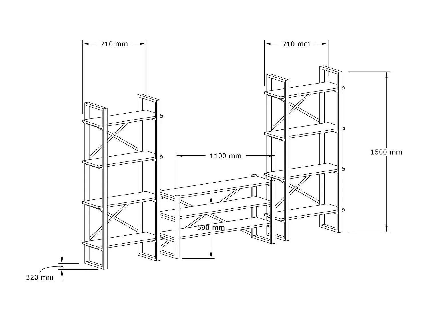 Stojak pod TV – 120 cm x 58,5 cm x 32 cm – orzech – płyta wiórowa pokryta melaminą