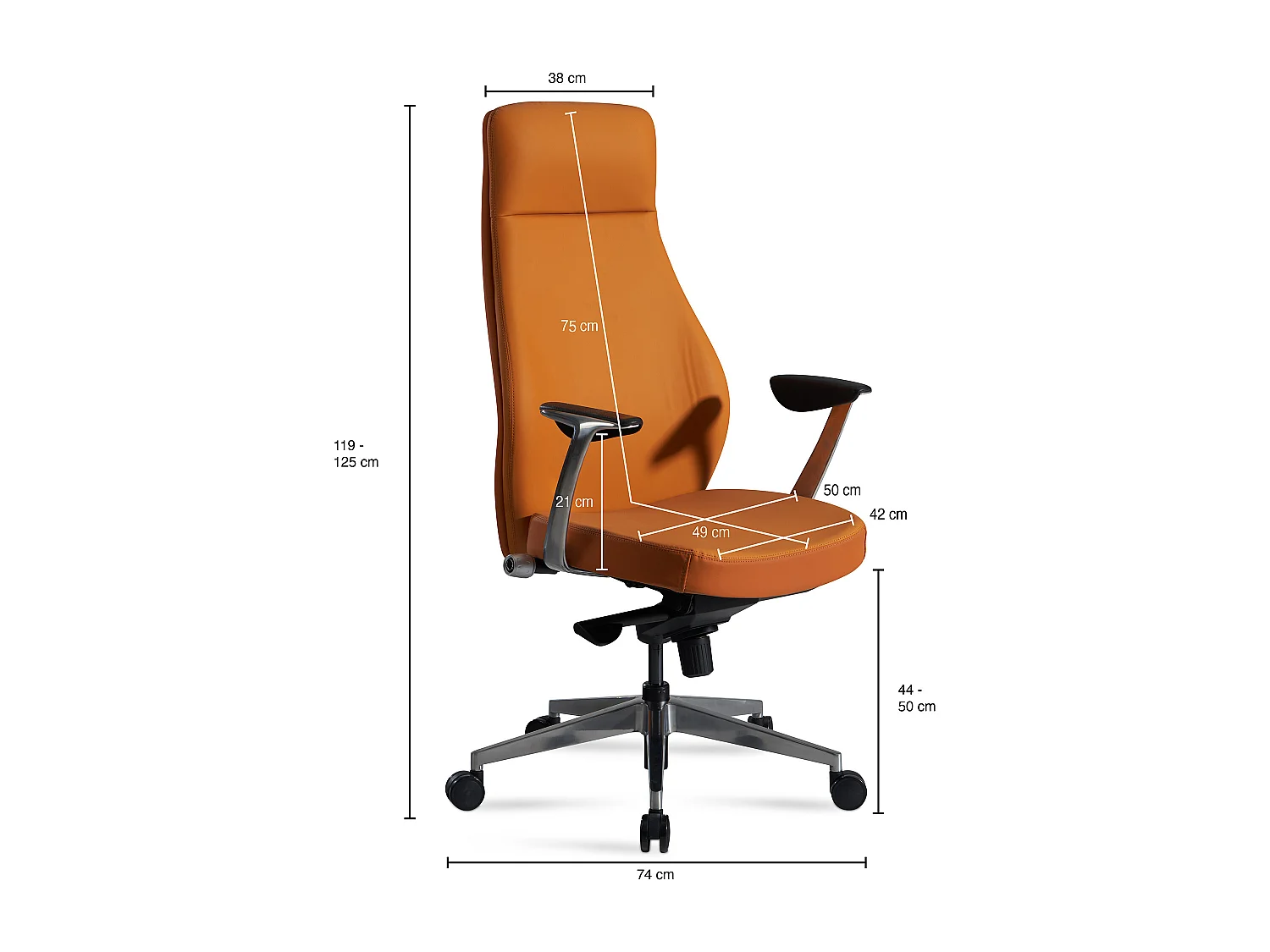 Chaise de Bureau Simili Cuir Fauteuil Ergonomique Siège Pivotante 120kg