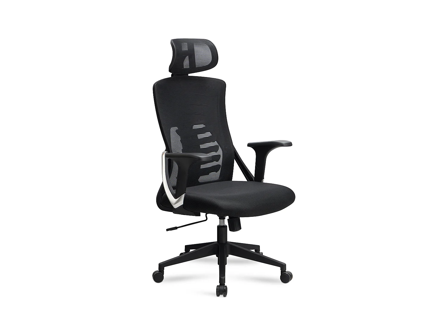 Chaise de Bureau Tissu Noir Fauteuil Ergonomique Siège Pivotante 120 kg