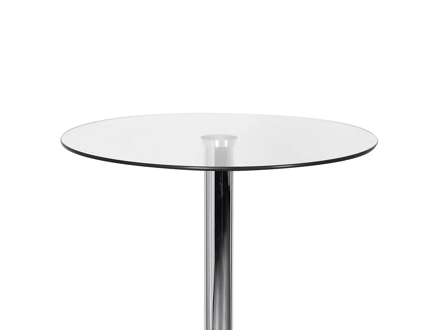 Stehtisch Bartisch Bistrotisch Imbisstisch Metall Chrom Glas Rund 60 cm