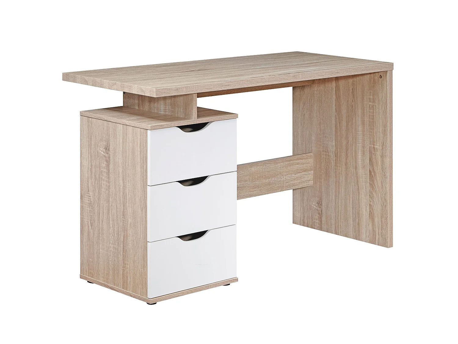 Schreibtisch MASSA mit Container Sonoma Computertisch Bürotisch 120cm 3 Schübe