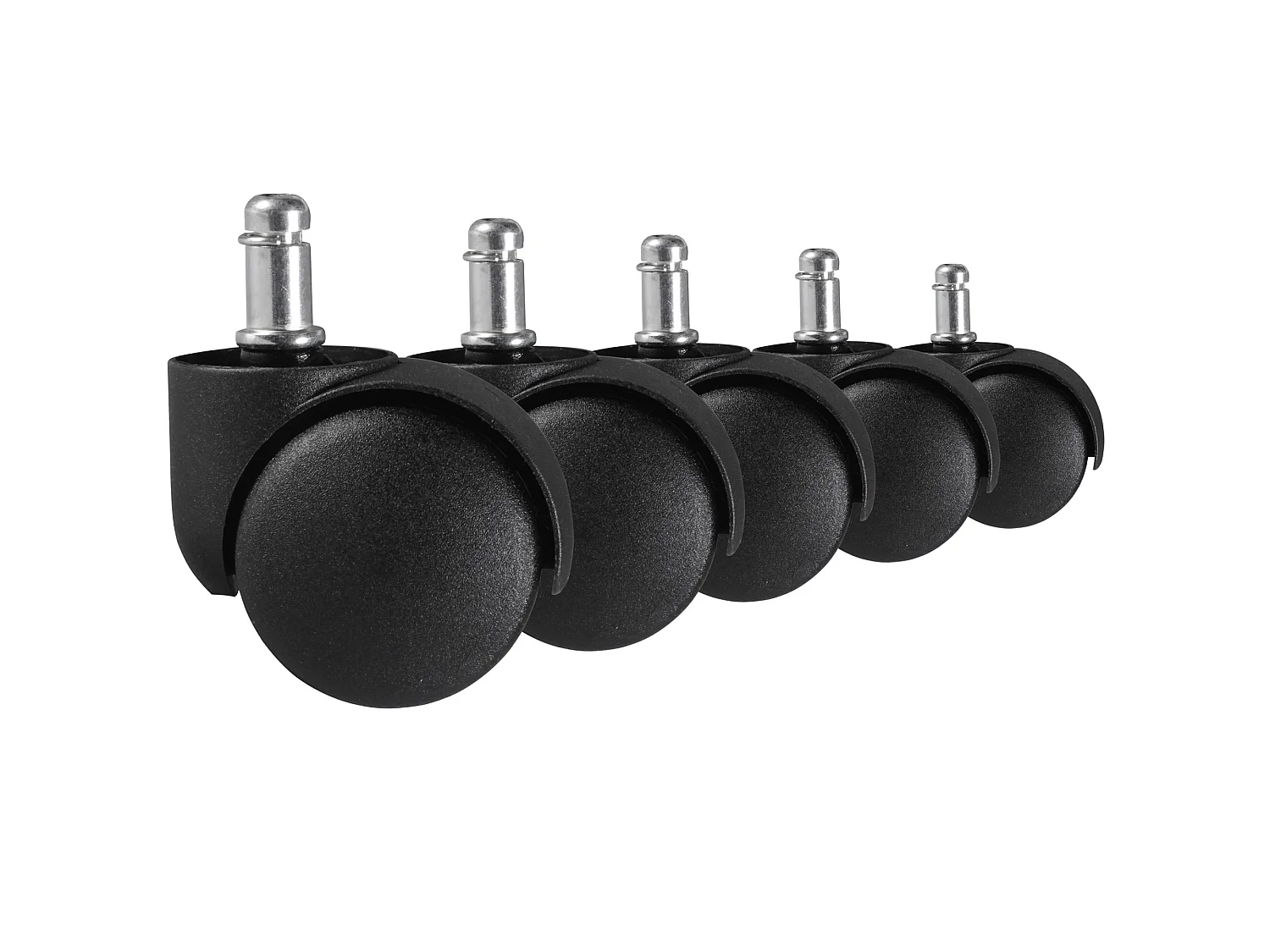 5er Set Rollen für Bürostuhl 11 Teppichbodenrollen 50 mm Weichbodenrollen