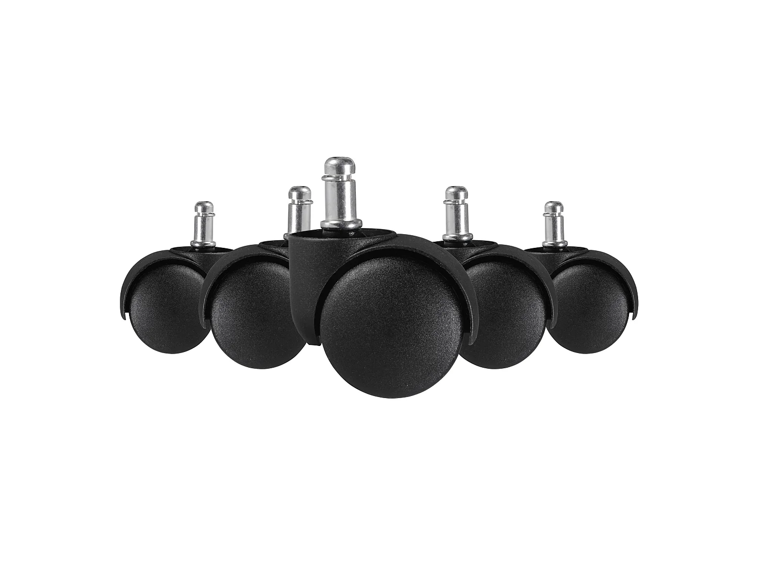 Jeu de 5 roues  pour chaises de bureau 11 rouleaux de tapis 50 mm