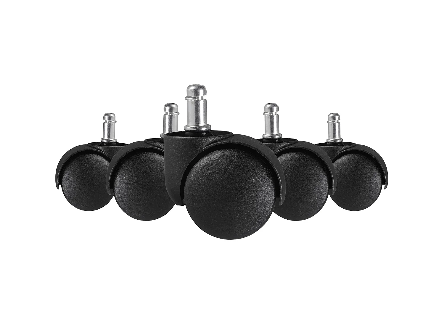 5er Set Rollen für Bürostuhl 11 Teppichbodenrollen 50 mm Weichbodenrollen