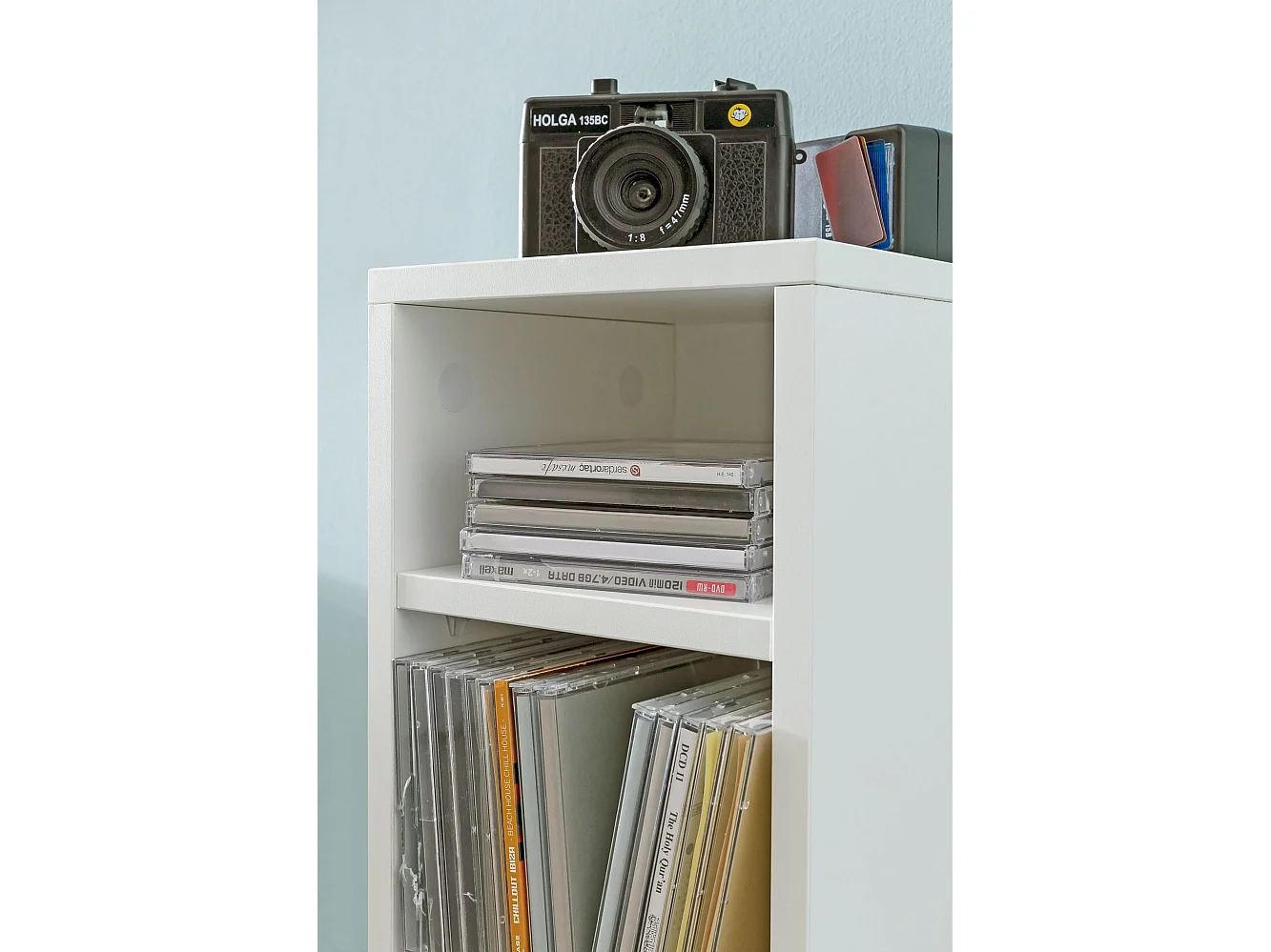 CD Aufbewahrung DVD Ständer Regal Turm Tower Archivierung Nischenregal