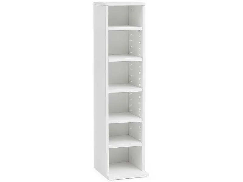 CD en bois 75x120,5x35 cm Bibliothèque design Moderne 6 compartiments