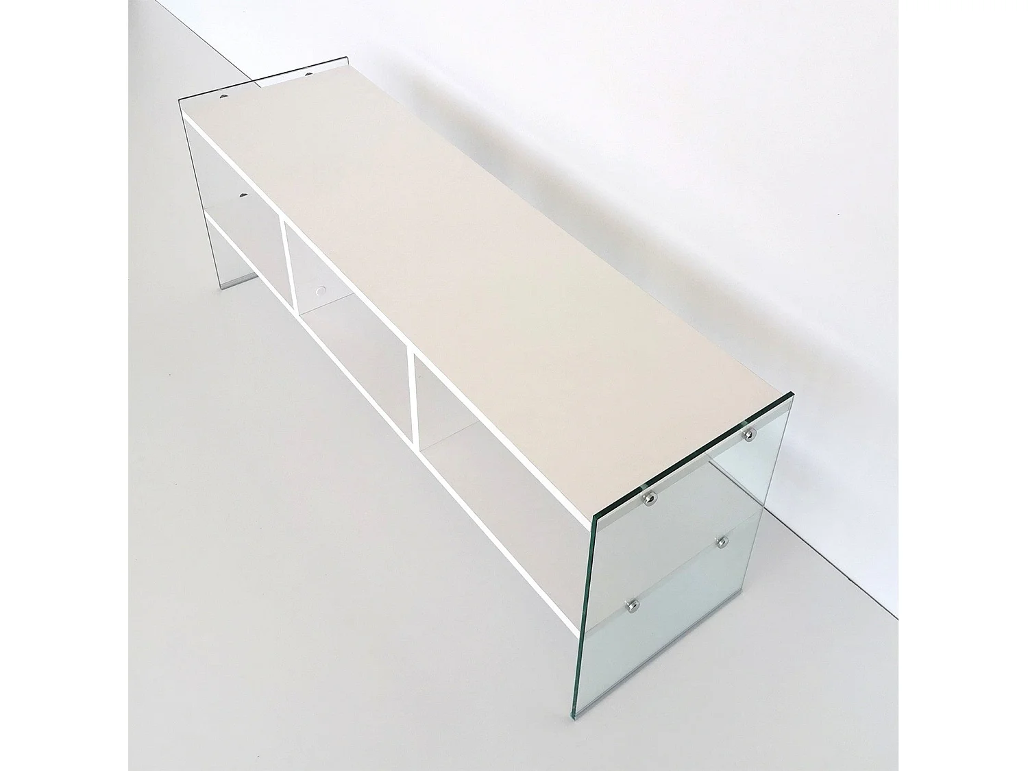 Mesa de tv Kailua 268, Blanco, 120x45x35cm