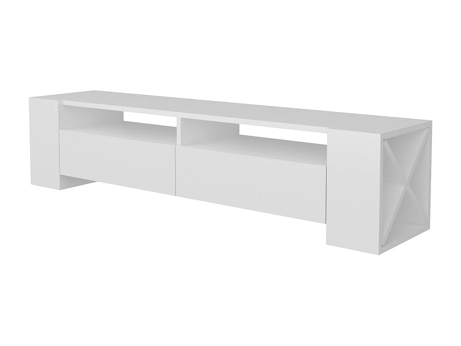Meuble TV Pariro L155cm Blanc
