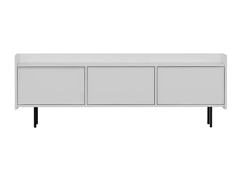 Mesa de tv Kailua 956, Negro|Blanco, Número de puertas: 3.00, 184x63x37cm
