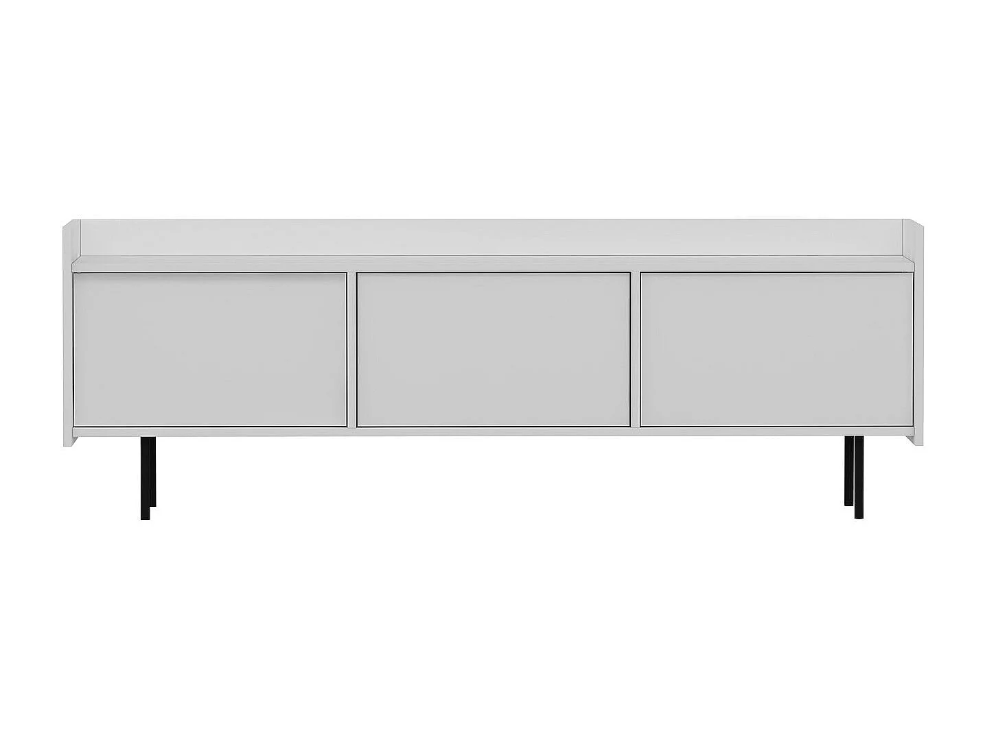 Mesa de tv Kailua 956, Negro|Blanco, Número de puertas: 3.00, 184x63x37cm