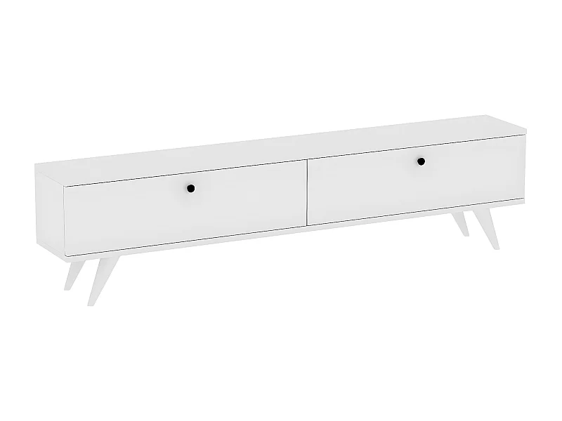 Mueble de TV – 160 cm x 40 cm x 25 cm – Blanco – Tablero de partículas recubierto de melamina